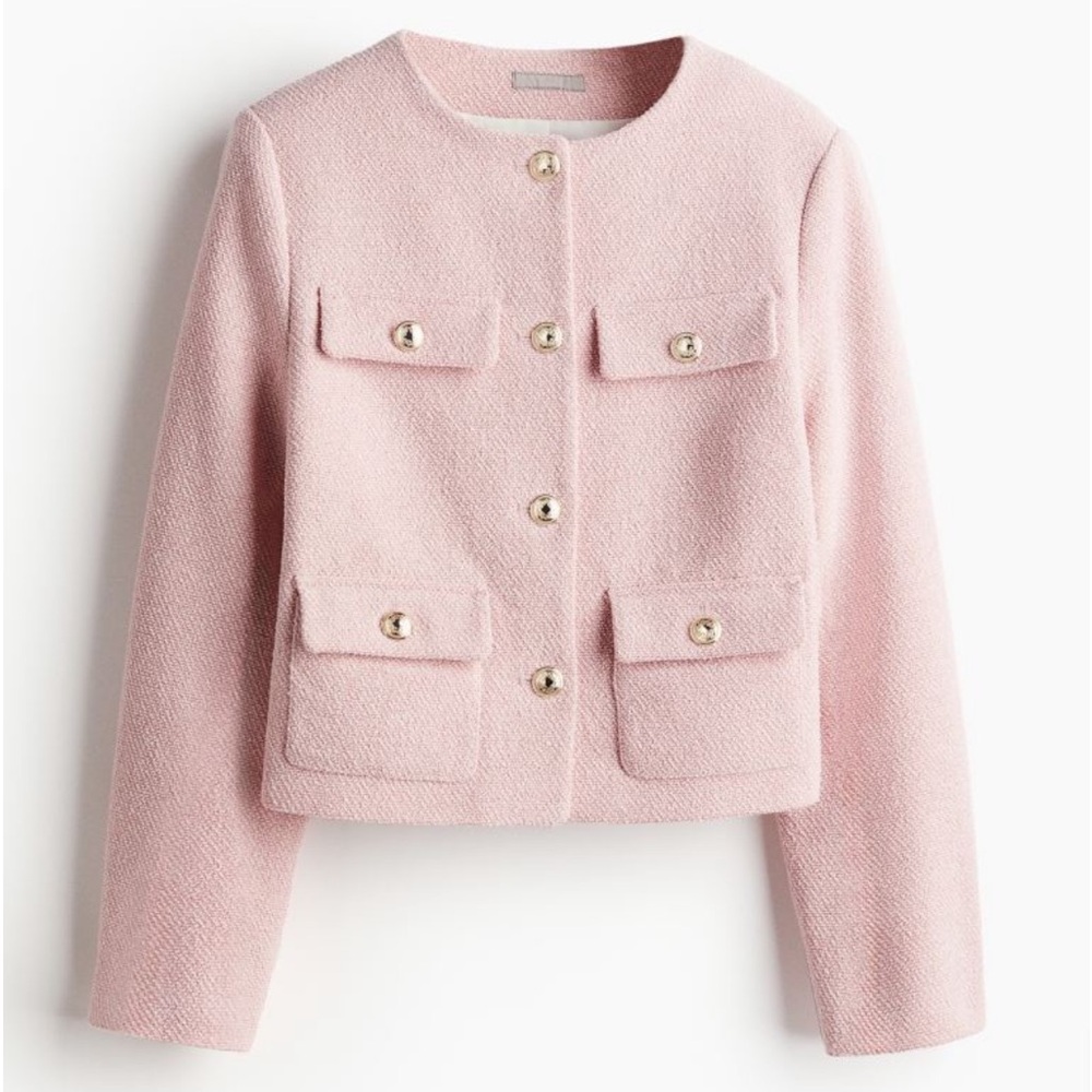 COQUETTE AESTHETIC SOLD OUT H&M LADY JACKET TEXTURED TWEED STYLE XS NWT 🌸🎀🩰✨